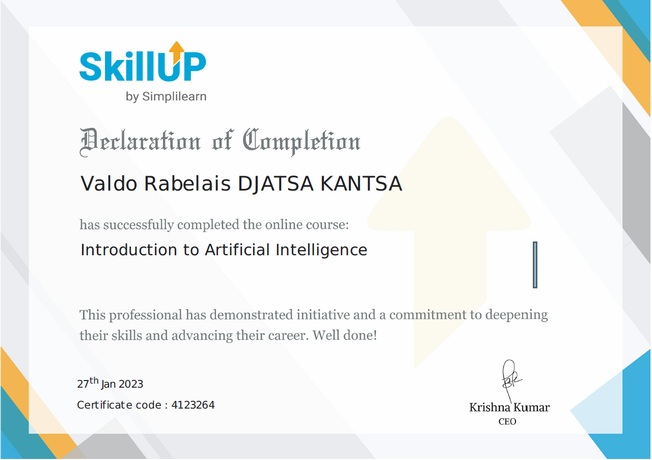 Simplilearn-Zertifikat
